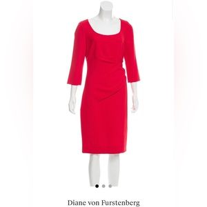 Diane Von Furstenberg Red Dress Size 8